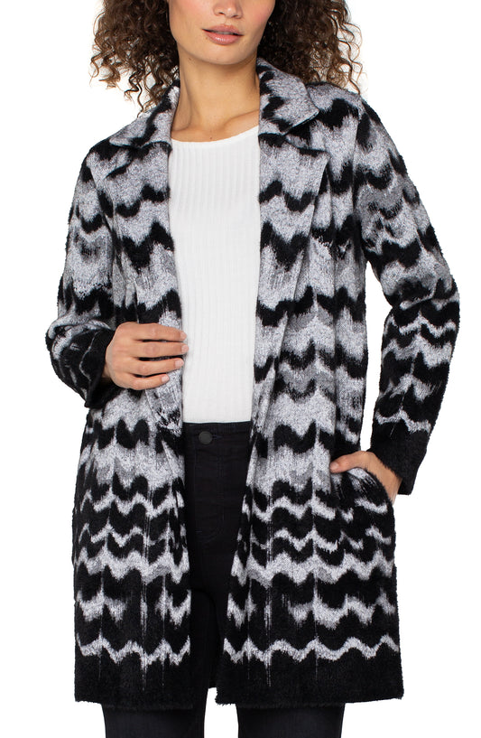 Long Sleeve Open Front Sweater Coat