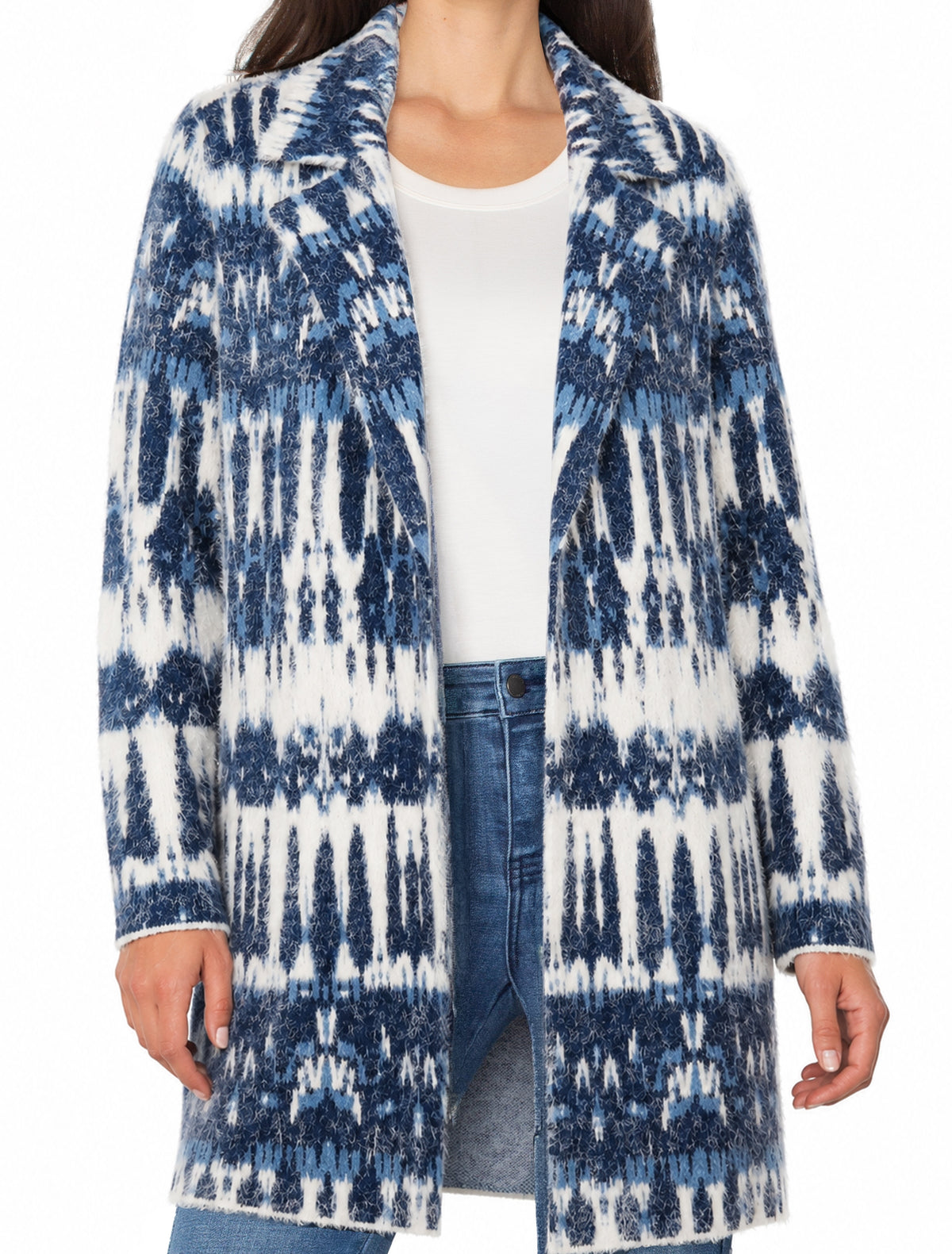 Long Sleeve Open Front Sweater Coat