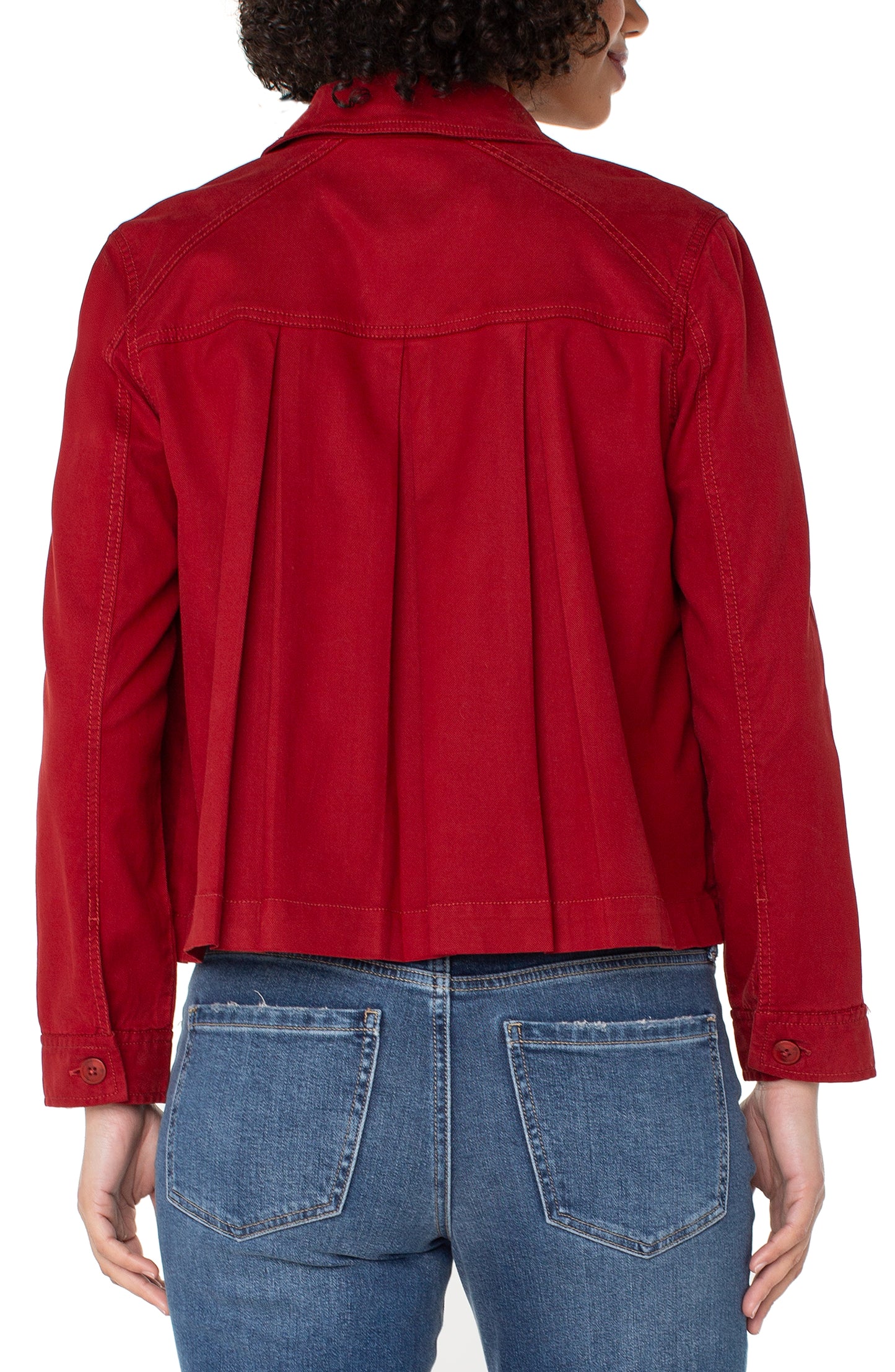 Pleated Back Crop Jacket