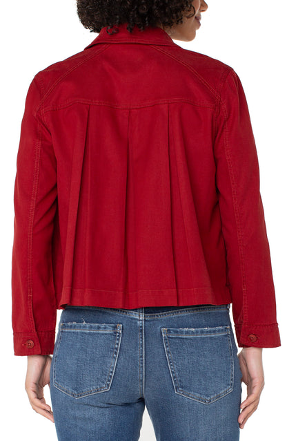 Pleated Back Crop Jacket