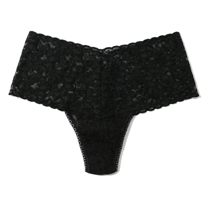 Retro Lace High-Waisted Thong