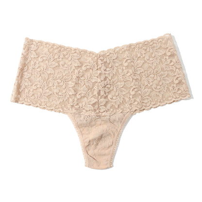 Retro Lace High-Waisted Thong