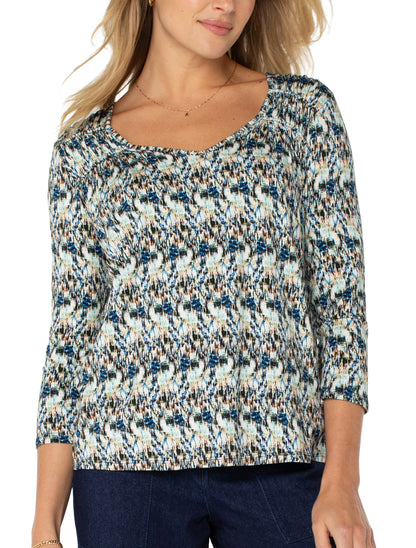 Liverpool Long Sleeve Knit 3/4 sleeve top