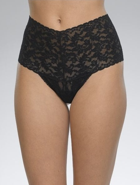 Retro Lace High-Waisted Thong