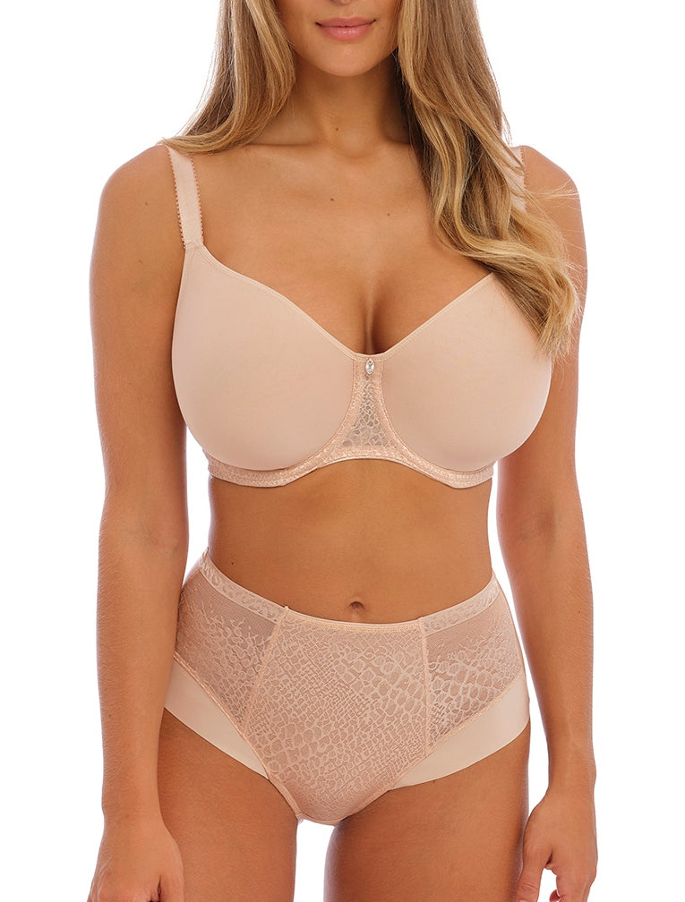 FL6912 Fantasie nude full soft cup underwire bra with snake skin band