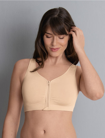 Lynn Post Mastectomy Zip Front Wireless Bra