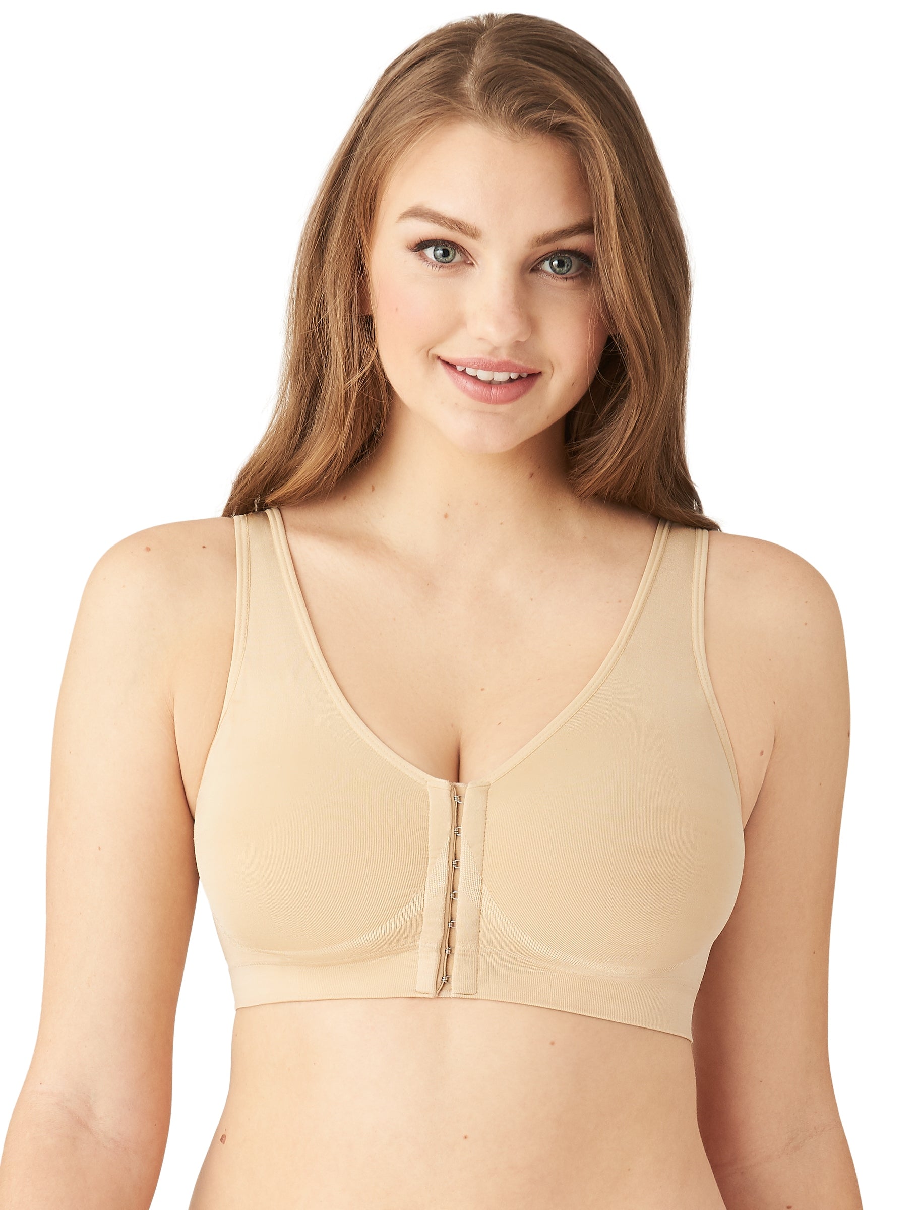 835475 B-Smooth front close clasp bralette in beige