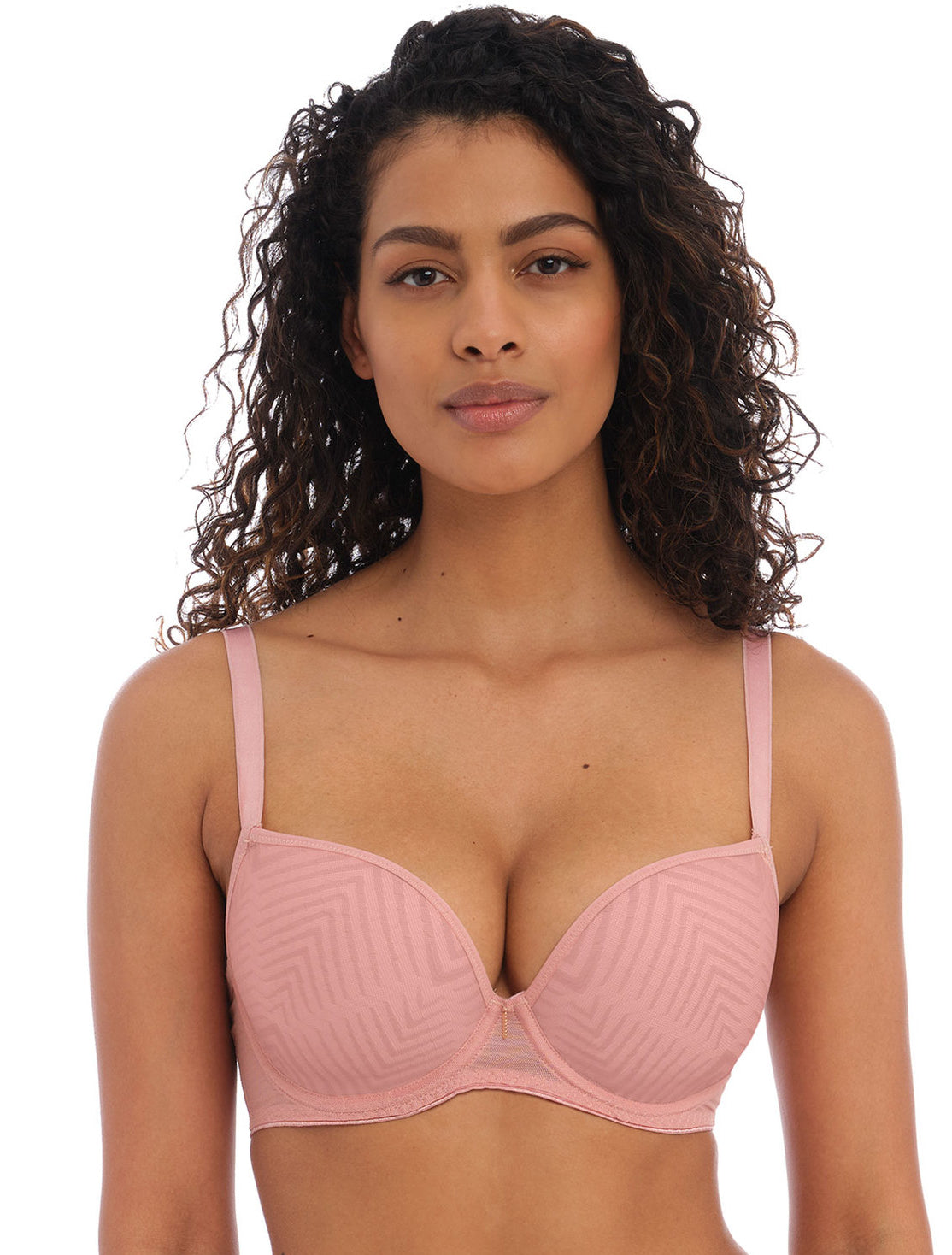 Tailored Moulded Plunge T-Shirt Bra in Ash Rose