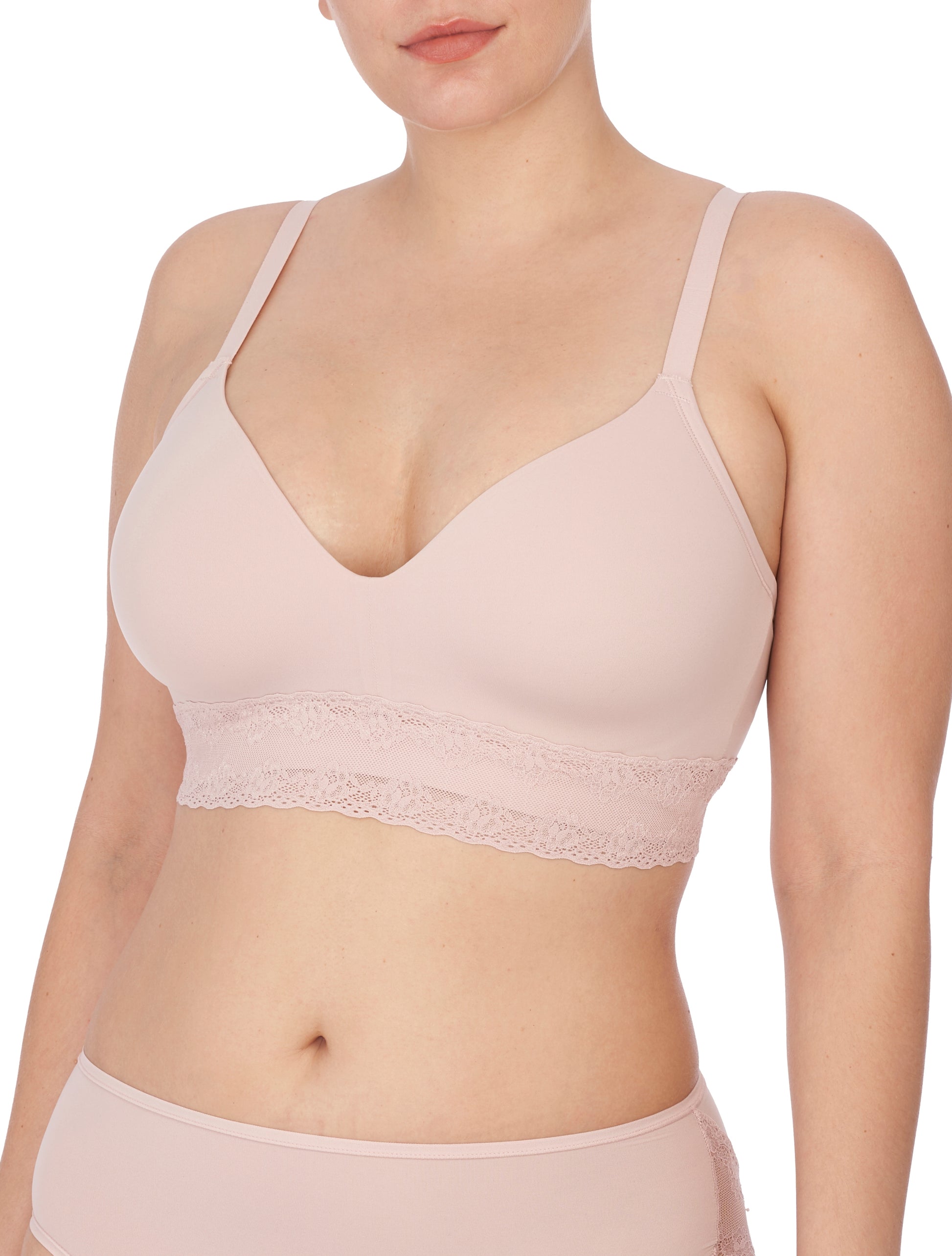 Bliss perfection 723154 Rose beige and light pink contour soft cup bra sports bra