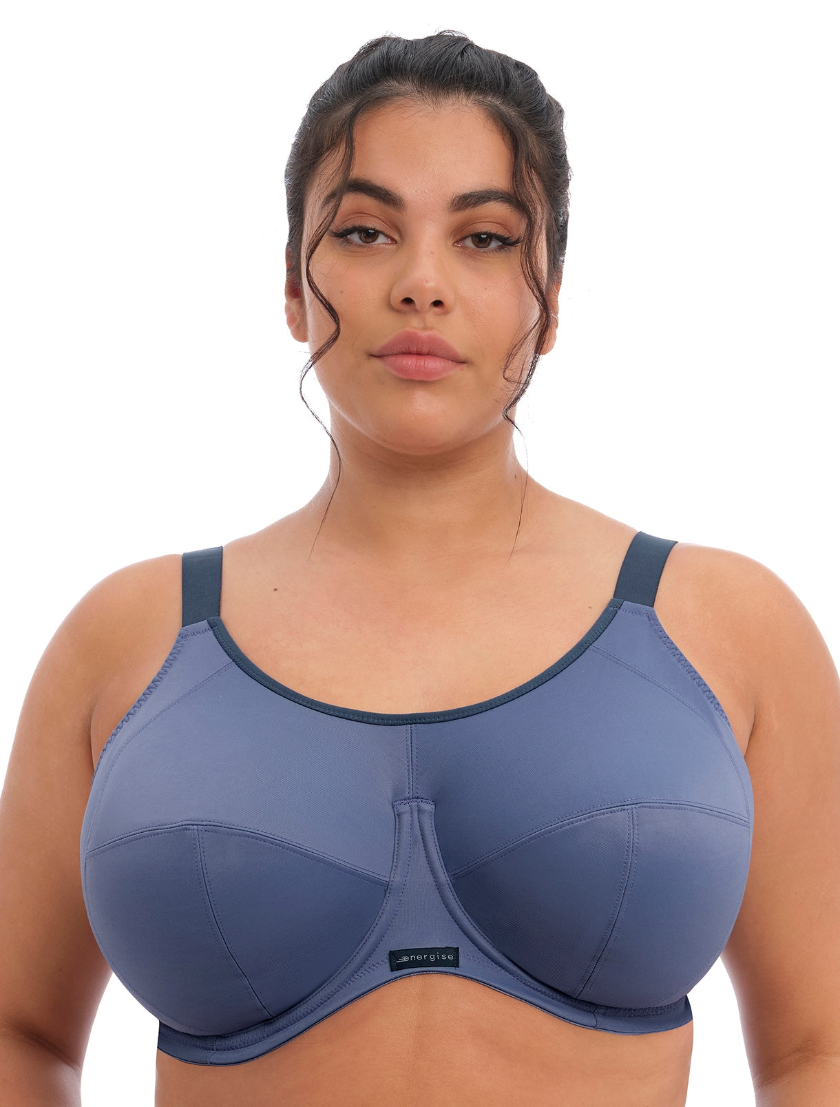 Energise EL8041 Vintage denim light blue and dark lining underwire sports bra 