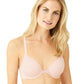 future foundations  953353 front clasp underwire light blush pink bra with lace back 