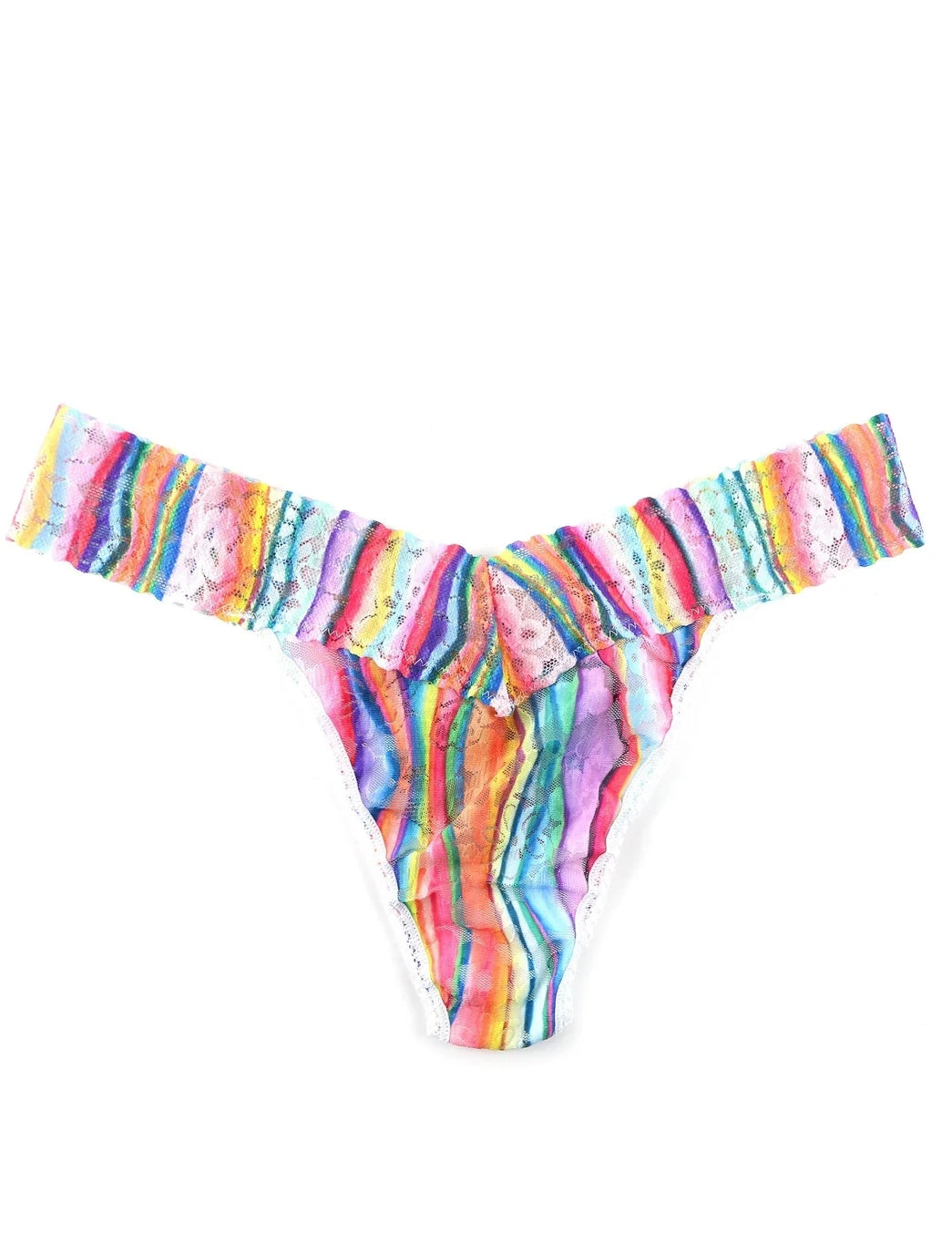 Printed Daily Lace Original Rise Thong in Aura