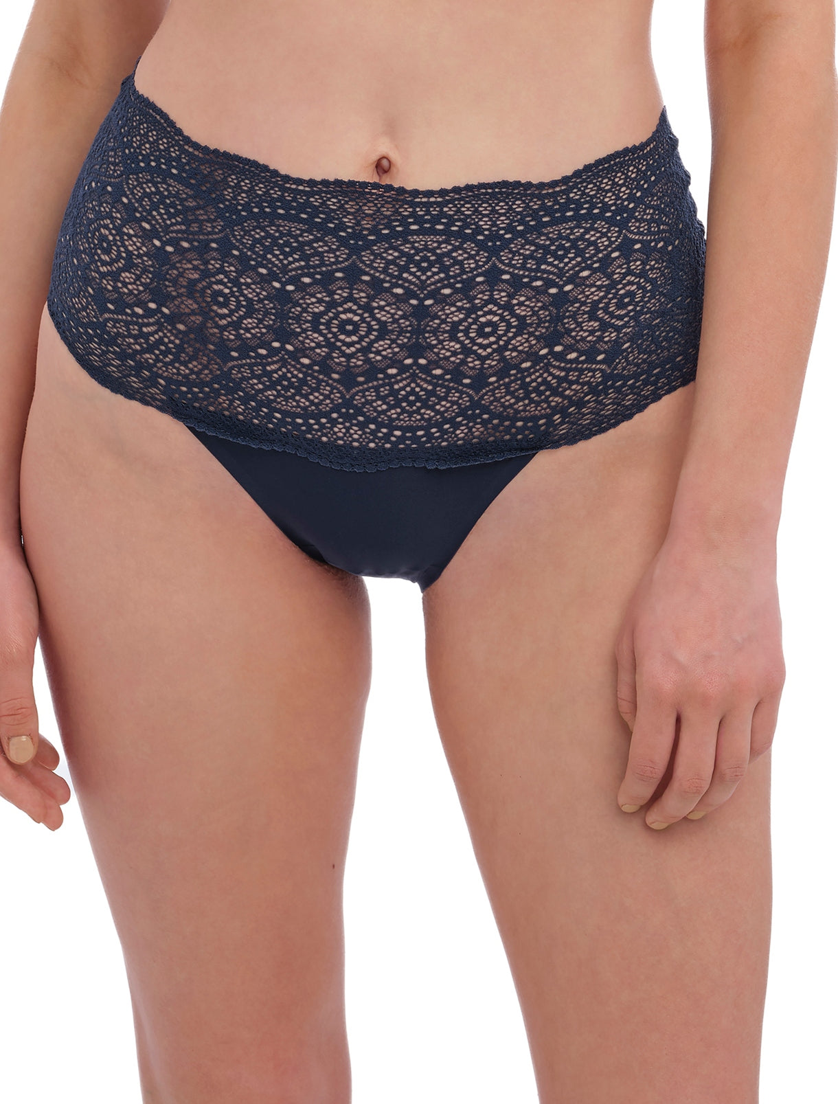 Lace ease navy invisible stretch full brief FL2330