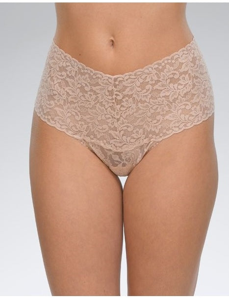 Retro Lace High-Waisted Thong